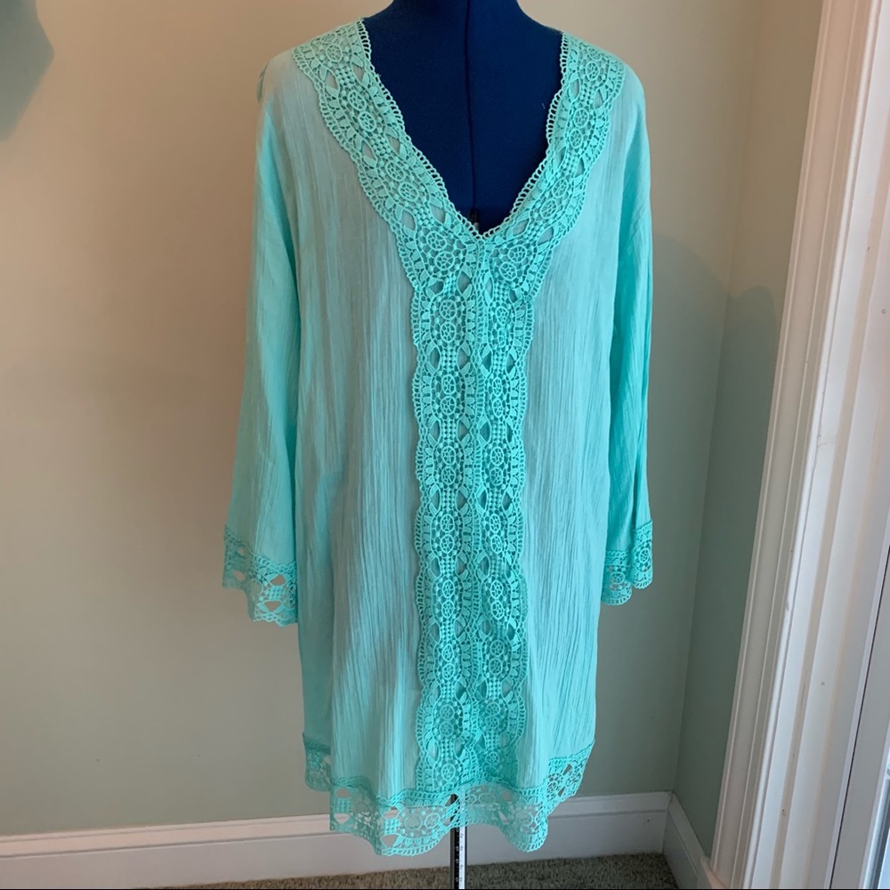Isaac Mizrahi Blue Coverup Dress